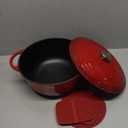 Uno Casa Enameled Cast Iron Dutch Oven - Red - 6Qt Dutch Oven Pot with Lid, Long-Lasting Enamel Casserole Dish for Bread Baking, Stews, and Roasting - Durable Non-Stick Iron Cookware for Versatile Cooking