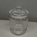 1 Gallon Glass Cookie Jar with Lid Glass Jar with Lid - Airtight Food Storage Container for Cookies, Candy, Flour, Dog Treats Clear Large Kitchen Jar for Pantry - Glass Containers with Lids