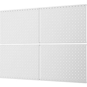WALMANN 4-Pack 12"x16" Metal Pegboard Panels for Garage, Tool Organizer Pegboard for Pegboard Hooks - Compatible with 1/8" & 1/4" Hooks(Grey)