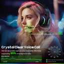 WESEARY Wireless Gaming Headsets for PC, PS5, PS4, Switch, Mac, 2.4GHz Wireless Gaming Headphone with ENC Noise Canceling Microphone, Bluetooth 5.4, Cool Lighting, 50H Battery, 50mm Drivers