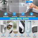 White Silicone Sealant & Adhesive RTV 100% Silicone Caulk Waterproof for Kitchen, Bathroom, Windows & Car High Strength Adhesive All-Purpose Shrink & Crack Proof Caulking - 1.8oz/50g