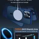 TORRAS Magnetic Designed for iPhone 13 Pro Max Case, [Military Grade Drop Tested] [Compatible with MagSafe] Shockproof Translucent Hard Back Soft Slim, Navy Blue