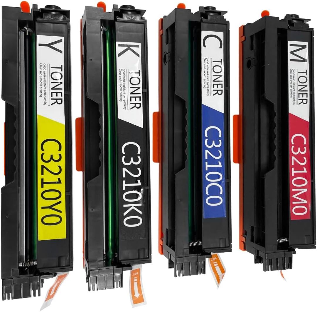 C3210K0 C3210C0 C3210M0 C3210Y0 Toner Cartridges (4-Pack, 1BK/1C/1M/1Y) Replacement for Lexmark C3224dw C3326dw C3426dw MC3224dwe MC3224i MC3326adwe MC3326i MC3426adw MC3426i (Without Chip)