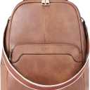 CLUCI Small Backpack for Women, Womens Backpack PU Backpack Purse for Women Leather Convertible Travel Backpack Shoulder Bags (Brown)