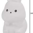 GoLine Mini Bunny Night Lights for Kids Ages 3-8, Cute Silicone Easter Rabbit Lamp with 7 Color, Christmas Birthday Toys Gifts for 4 5 6 7 8 9 10 Year Old Girls Boys Baby Toddlers.