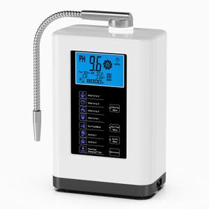 Alkaline Water Ionizer Machine, Water Machine PH 4-10.5 for Alkaline & Acidic Water, 5 Titanium Plates, Up to -500mV ORP, 8,000L Filter, 7 Water Settings, Auto-Cleaning, Intelligent Voice