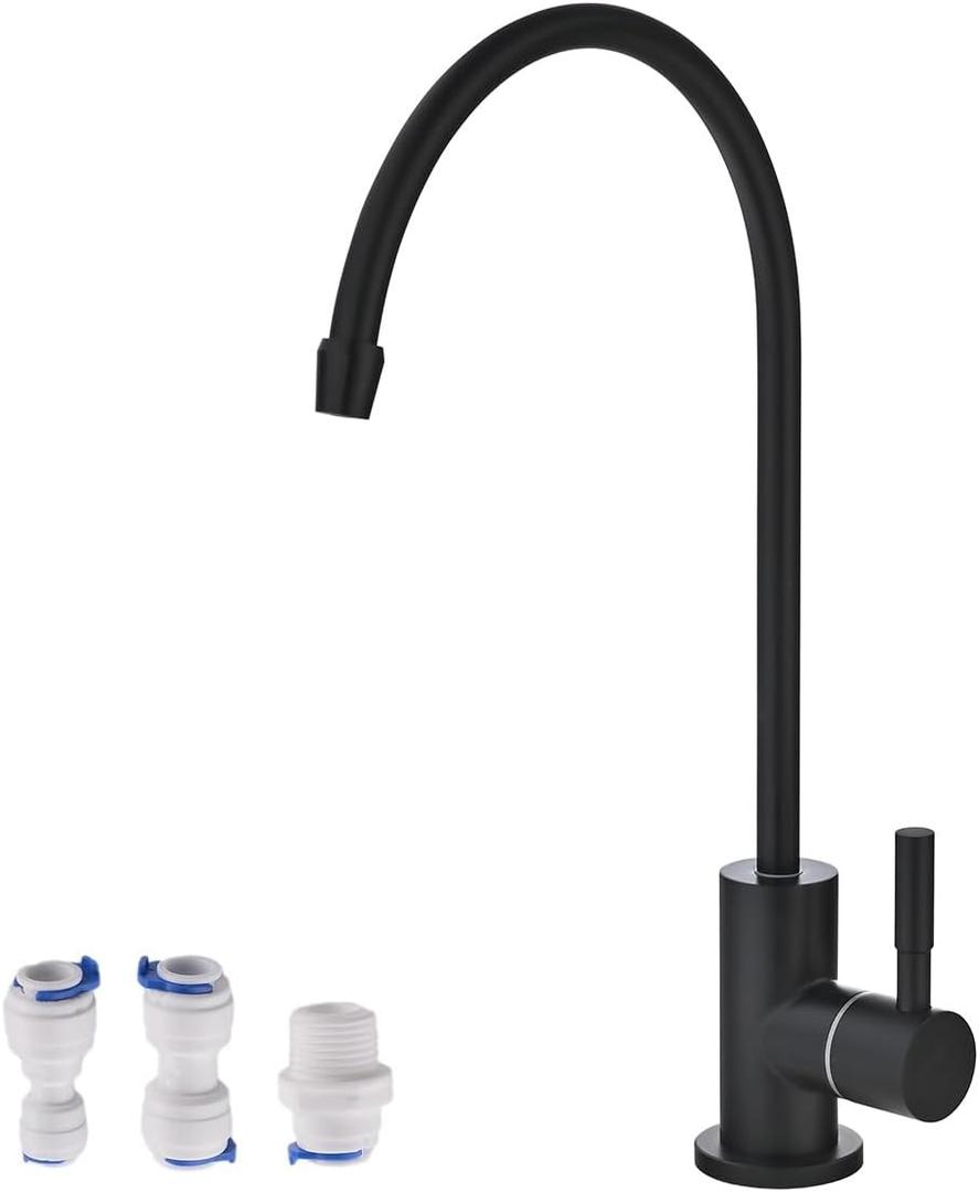 Havin Black Bar Sink Faucet, RO Water Filter Faucet,Drinking Water Faucet fits Most Water Filtration System, Kitchen Reverse Osmosis Faucet, Stainless Steel Filter Tap, Beverage Faucet for Bar Sink Havin Black Bar Sink Faucet, RO Water Filter Faucet,Drinking Water Faucet fits Most Water Filtration System, Kitchen Reverse Osmosis Faucet, Stainless Steel Filter Tap, Beverage Faucet for Bar Sink