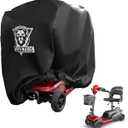 XYZCTEM 600D Waterproof Scooter Cover Black Power Assisted Mobility Scooter Cover (48 inch Length)