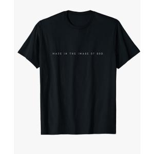 Made in The Image of God Christian God Bible T-Shirt, Size Small, Black