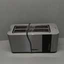 Mueller UltraToast Full Stainless Steel Toaster 4 Slice, Long Extra-Wide Slots for Bagels and Waffles, 6 Browning Levels, LED Display, Cancel/Defrost/Reheat Functions & Removable Tray, Kitchen Gadgets