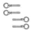 Eyebolt Bolt Stainless Steel Wall Concrete Brick Anchor Expansion Bolts Ring Screw Eyes,Heavy Duty Anchor Fastener Eye Bolt (M8, 4 Pcs)