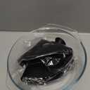 Glass Microwave Splatter Cover for Food with Microwave Place Mat - Sturdy Plate Guard Lid with Vent Holes and Easy-Grip Silicone Handle - BPA Free, Dishwasher Safe (Black)