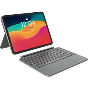 Touch iPad 10th Generation Case with Keyboard (10.9", 2022) & iPad 11th (A16, 2025): Magnetic Split Stand Case, Multi-Touch Trackpad, Rechargeable Wireless Keyboard Folio with Backlit Keys, Gray