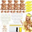 8-Set Gender Reveal Baby Shower Games Set with Teddy Bears Cards & Gift Bags, Totally 48Pcs Quick Setup Diaper Changing Bottle Chug Games, Gender Reveal Party Baby Shower Prizes Gifts for Adults