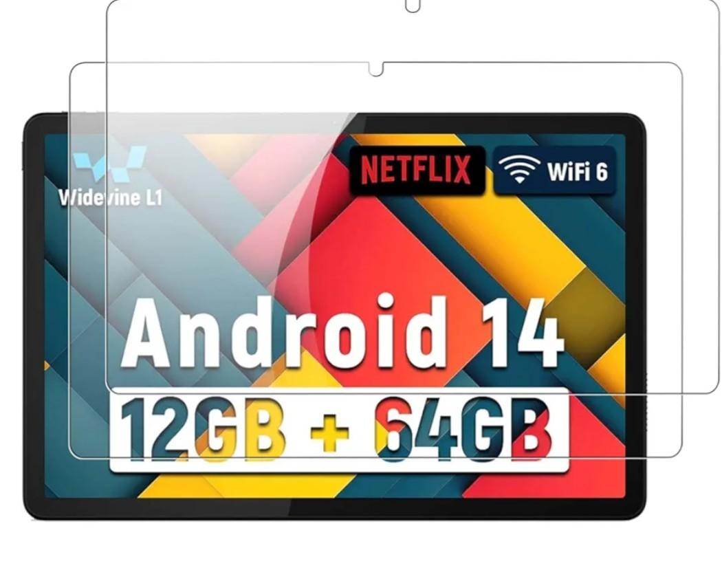 2-Pack Screen Protector for Jeazans 10.1 inch Tablet, Tempered Glass Tablet Screen Protector, 9 Hardness HD Clear Anti-Scratch Bubble-Free Protective Film