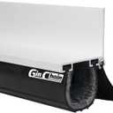 Heavy-Duty U+O Garage Door Seals Bottom Rubber with Aluminum Track Retainer Base + 5cm Brush Combination Kit (10 Feet)