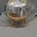 Wenqik 2 Pcs Boho Rattan Plant Stand Woven Wicker Round Riser Stand Indoor Rustic Farmhouse Natural Circle Plant Pedestal Round Accent Centerpiece for Home Kitchen Office Display, 2 Size