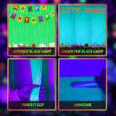 2 x 2 Pack Foil Fringe Backdrop - Fluorescent Green Shiny Tinsel Curtains for Party Decoration/Photo Booth Props - 3.3x6.6 FT Metallic Foil Backdrop for Birthday, Wedding, Graduation, Christmas.