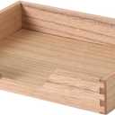 Wood Letter-Size Tray for Office Desktop Organizer - Wooden Front-Load Documents Tray for Mail, Paper, File, Magazine, Pen,Notebook Storage Paper Holder Trays Light(DGTU-LT)