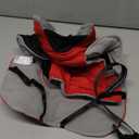 Nanaki Small Dog Coat for Winter Waterproof, Warm Fleece Lining Furry Collar Dog Jacket with Leash Hole, Reflective Adjustable Cold Weather Puppy Jacket Vest, Pullover Pet Snow Suit Male Female,Red S