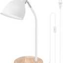 Himmel Desk Lamp, Adjustable Metal Table Lamp, Children's Table Lamp for Bedroom, Living Room, E27 Socket Reading Next to Lamp (White)