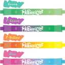 3 x Pastel Highlighters and Highlighter Set for School - 8 Assorted Colors, Dual Tip 4-Pack with No-Bleed Quick Dry Ink, Chisel & Bullet Tips (Dopamine)