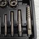 REXBETI 26-Piece Bolt Extractor Screw Extractor Set and Cobalt Drill Bit Set, Case with 13-Piece Bolt Extractor, 6-Piece HSS Drill Bit, 6-Piece Spiral Screw Extractor and 1-Piece Socket Adapter