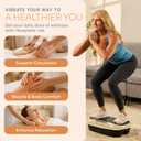 Lifepro HexaPlate Lite Vibration Plate Exercise Machine with Magnetic Acupoints - Full Body Vibration Platform for Beginners and Recovery - Lymphatic Drainage Massager for Muscle Toning and Fitness