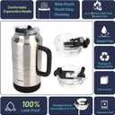 Hydraful 64 oz Tumbler with Handle and Straw - 100% Leak-Proof - Insulated Cup Reusable Stainless Steel Large Water Bottle Travel Mug for Gym, Hiking, and Camping - Gifts for Women Men Him Her