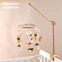 Baby Crib Mobile for Boys and Girls, Floral Mobile for Crib, Butterfly and Flower Nursery Decor, Crib Hanging Toy for Newborn