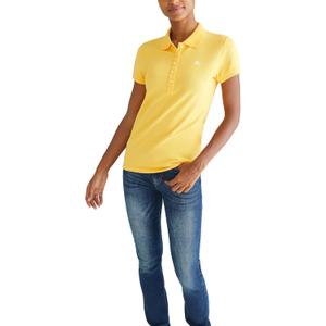AEROPOSTALE Womens Aero Solid A87 Polo (Yellow, XXL)