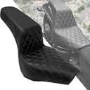 Motorcycle Driver Passenger Seat Fit For Harley Softail Street Bob FXBB FXBBS 2018-2025 Softail Standard FXST 2020-2025 (Black Stitching)