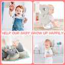 Baby Toddler Head Protector, Baby Head Protection Backpack, Adjustable, Lightweight and Breathable, Grey Elephant