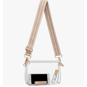 Clear Purse for Women - Stadium Approved Crossbody Bag, Small Stadium Bag for Concerts & Sports Events