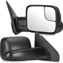 Youxmoto Towing Mirrors Fits 02-08 for Dodge Ram 1500, 03-09 for Dodge Ram 2500/3500 Pickup Truck 2002 2003 2004 2005 2006 2007 2008 2009, Tow Mirrors Heated, Manual Folding/Flip Up