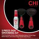 CHI for Dogs Small Dog Detangling Kit - 3-Piece Grooming Set with Detangling Spray, Double-Sided Brush, and Slicker Brush - Dog Grooming Essentials for Coats and Tangles (One Size)