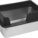 Kichwit Stainless Steel Cat Litter Box with High Sides Easy to Clean, Smooth Surface, Rust Resistant, 19.8" x 13.8" x 10" (with Lid)
