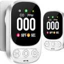 3in1 Plug in Carbon Monoxide Detectors Plug&Play CO Temp Humidity with 2.1'' HD Screen & Indicator 85dB Alarm for Home Hotel RV (2-Pack, White)