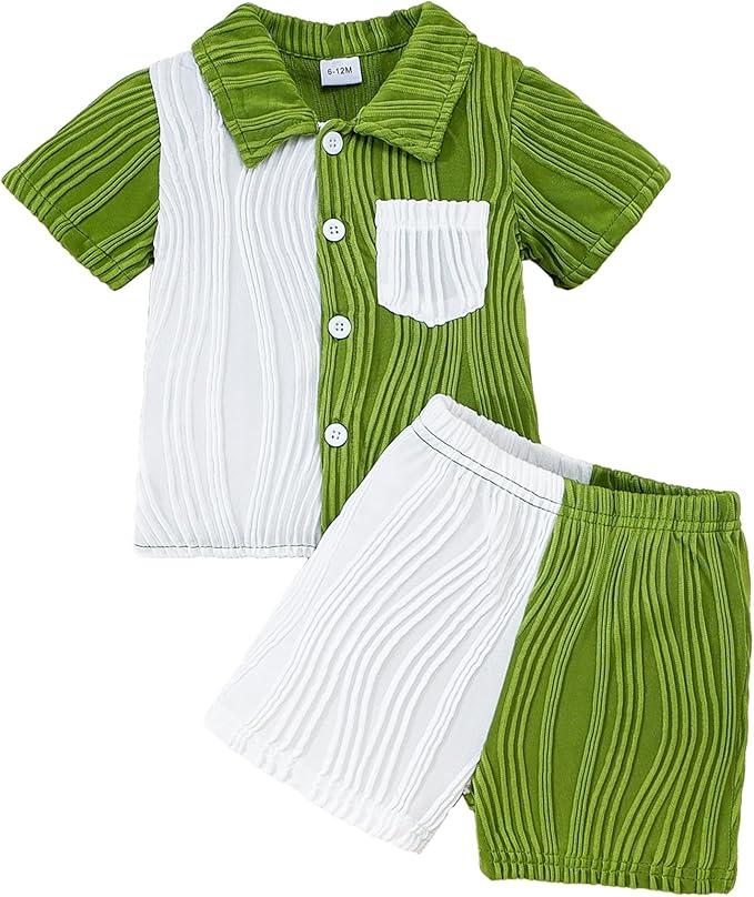 NZRVAWS Toddler Baby Boy Summer Clothes 2Pcs Shorts Set Sleeveless Tank Tops Hawaiian T-Shirt Cute Boys Clothing Set 3-4 Y