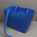 Simple Modern Extra-Large Beach Bag | Waterproof Getaway Rubber Tote with Zipper Pocket for Travel, Pool, Boat, Groceries, Sports | Supersonic Blue