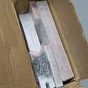 Black Bookcase by Natural Wood, 4 Tier Bookshelf, Small Book Shelves Freestanding Display Storage Shelves. Open Bookshelf for Bedroom, Living Room and Office (White, 4 Tier)