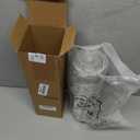 Baderke 25 Set Plastic Cups with Lids and Straws, Disposable Plastic Iced Coffee Cup for Cold Beverage Juice Smoothie Crystal for Coffee Shops Party Catering(Clear,16 oz)