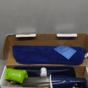 Microfiber Spray Mop for Floors Cleaning: Wet Dry Hardwood Floor Mops with 3 Washable Reusable Pads for Swiffer Powermop - Flat Mop with Sprayer for Tile Wood Laminate Vinyl Marble (Dark Blue)