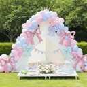 4Pcs Pink Bow Balloons, Large Size Foil Bow Garland Balloons, Pink-Bow Party Decorations for Girls Women, Bridal Shower Baby Shower Engagement Bachelorette Party Supplies(29.5x28.3 Inch)