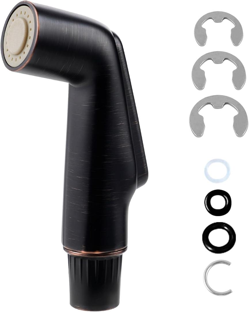 Hygie Rinse Kitchen Sink Side Sprayer Head Replacement Universal Sink Sprayer Attachment Compatible with Delta, Moen, Kohler OEM Brand, Kitchen Sink Faucet Sprayer Head, Oil Rubbed Bronze