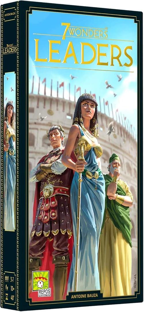 Asmodee 7 Wonders Leaders Board Game EXPANSION - Unleash the Power of Exceptional Leaders, Civilization Strategy Game for Kids and Adults, Ages 10+, 3-7 Players, 40 Min Playtime