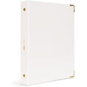 russell+hazel Patent Mini 3-Ring Binder, White, 7 x 9, 1/2" Rings