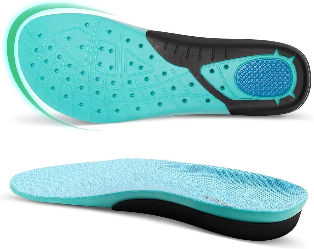 OrthoComfoot Women's Wide Plantar Fasciitis Inserts, Breathable Comfort Arch Support Insoles for Diabetes & Flat Feet, 240LBS+ Heavy-Duty Adjustable TPU, Work Boot Orthotic Insoles, Size 8 Women