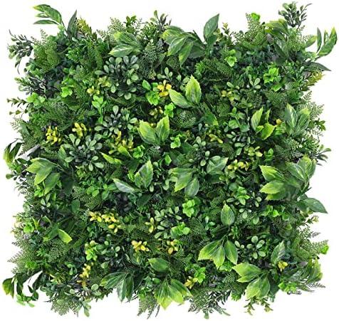 Boshen Artifical Grass Wall Backdrop 6PCS 10"x10" Boxwood Panels Grass Boxwood Hedge Wall Panels Greenery UV Protected Artificial Grass Wall Decor for Party Wedding Backyard Indoor Outdoor
