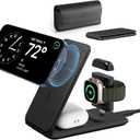 ESR for 3 in 1 Magsafe Charger, Travel Charger Stand Made for Apple Watch Certified, Foldable Charging Station Compatible with Magsafe and iPhone 17e/17/16/15/14/13/12, AirPods 4/3/Pro, Black